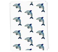 Azeeda A1 'Stained Glass Dolphin' Gift Wrap/Wrapping Paper Sheet (GI00134648)