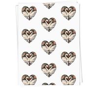 Azeeda A1 'Swan Couple with Flowers' Gift Wrap/Wrapping Paper Sheet (GI00108823)
