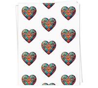 Azeeda A1 'Tartan Love Heart' Gift Wrap/Wrapping Paper Sheet (GI00110539)