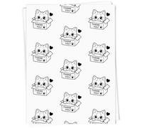 Azeeda A1 'Thank You Box Kitten' Gift Wrap/Wrapping Paper Sheet (GI00143198)
