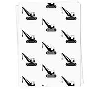 Azeeda A1 'Tracked Crane Silhouette' Gift Wrap/Wrapping Paper Sheet (GI00134486)