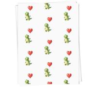 Azeeda A1 'Valentine's Dino' Gift Wrap/Wrapping Paper Sheet (GI00133088)