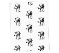 Azeeda A1 'Whippet Dog Wearing Santa Hat' Gift Wrap/Wrapping Paper Sheet (GI00124871)