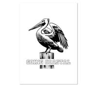 Azeeda A2 'Going Coastal Pelican' Wall Poster/Print (PP00333553)