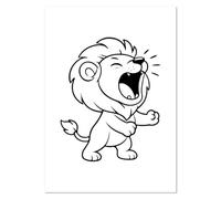 Azeeda A2 'Lion Roar' Wall Poster/Print (PP00336959)