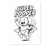 Azeeda A2 'Super Pooper' Wall Poster/Print (PP00333613)