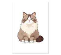 Azeeda A3 'Anime British Longhair Cat' Wall Poster/Print (PP00352806)