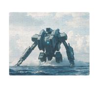 Azeeda A3 'Colossal Mech Emerging from the Ocean' 252 Piece Jigsaw Puzzle (JI00000503)