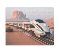 Azeeda A3 'Futuristic Train Racing Through Desert' 252 Piece Jigsaw Puzzle (JI00000485)
