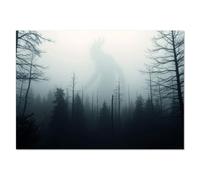 Azeeda A3 'Giant Creature in Foggy Forest' Wall Poster/Print (PP00352579)