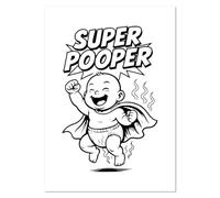 Azeeda A3 'Super Pooper' Wall Poster/Print (PP00333612)