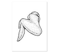 Azeeda A4 'Delicious Cooked Chicken Wing Appetizer' Wall Poster/Print (PP00335908)
