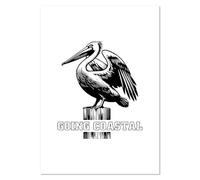 Azeeda A4 'Going Coastal Pelican' Wall Poster/Print (PP00333551)