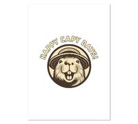 Azeeda A4 'Happy Capybara Days' Wall Poster/Print (PP00345940)