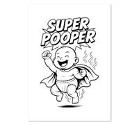 Azeeda A4 'Super Pooper' Wall Poster/Print (PP00333611)