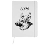 Azeeda A5 '2026 German Shepherd' White Hardcover Ruled Notebook (NB00086263)