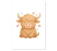 Azeeda A5 'Adorable Highland Cow' Wall Poster/Print (PP00318069)
