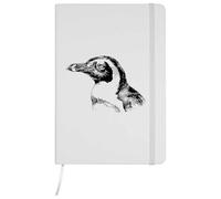 Azeeda A5 'African Penguin Portrait' White Hardcover Ruled Notebook (NB00091904)