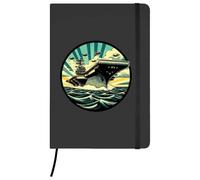 Azeeda A5 'Aircraft Carrier' Black Hardcover Ruled Notebook (NB00090735)