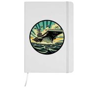 Azeeda A5 'Aircraft Carrier' White Hardcover Ruled Notebook (NB00090734)