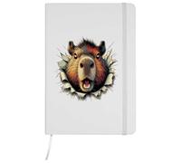 Azeeda A5 'Angry Capybara Breakout' White Hardcover Ruled Notebook (NB00087322)