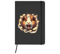 Azeeda A5 'Angry Guinea Pig Breakout' Black Hardcover Ruled Notebook (NB00087331)