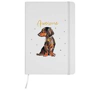 Azeeda A5 'Awesome Star Sausage Dog ' White Hardcover Ruled Notebook (NB00050395)