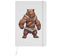 Azeeda A5 'Barbarian Bear' White Hardcover Ruled Notebook (NB00093937)