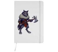 Azeeda A5 'Barbarian Wolf' White Hardcover Ruled Notebook (NB00093941)
