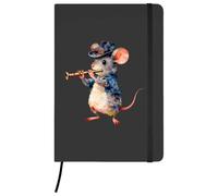 Azeeda A5 'Bard Mouse' Black Hardcover Ruled Notebook (NB00097548)