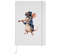 Azeeda A5 'Bard Mouse' White Hardcover Ruled Notebook (NB00097547)