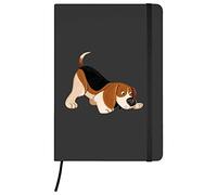Azeeda A5 'Beagle Dog' Black Hardcover Ruled Notebook (NB00028538)