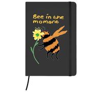 Azeeda A5 'Bee In The Moment ' Black Hardcover Ruled Notebook (NB00084267)