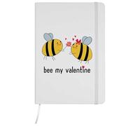 Azeeda A5 'Bee My Valentine' White Hardcover Ruled Notebook (NB00086902)