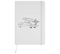 Azeeda A5 'Bi Plane' White Hardcover Ruled Notebook (NB00072403)