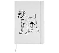 Azeeda A5 'Boxer Dog' White Hardcover Ruled Notebook (NB00089302)