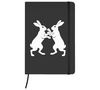 Azeeda A5 'Boxing Hares' Black Hardcover Ruled Notebook (NB00093720)