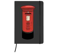 Azeeda A5 'British Red Pillar Box' Black Hardcover Ruled Notebook (NB00096913)