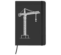 Azeeda A5 'Building Crane' Black Hardcover Ruled Notebook (NB00082185)