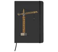 Azeeda A5 'Building Crane' Black Hardcover Ruled Notebook (NB00082187)