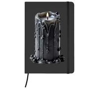 Azeeda A5 'Burning Candle' Black Hardcover Ruled Notebook (NB00092838)