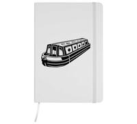 Azeeda A5 'Canal Boat' White Hardcover Ruled Notebook (NB00065586)
