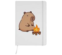 Azeeda A5 'Capybara at Campfire' White Hardcover Ruled Notebook (NB00093265)