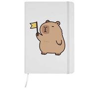 Azeeda A5 'Capybara with Flag' White Hardcover Ruled Notebook (NB00094427)