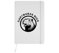 Azeeda A5 'Capybaras Rule' White Hardcover Ruled Notebook (NB00087774)