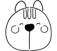 Azeeda A5 'Cat Face' Wall Stencil/Template (WS00053544)