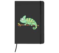 Azeeda A5 'Chameleon on a Branch' Black Hardcover Ruled Notebook (NB00087663)