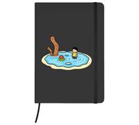 Azeeda A5 'Child Playing in a Tide Pool' Black Hardcover Ruled Notebook (NB00089384)