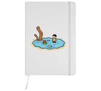 Azeeda A5 'Child Playing in a Tide Pool' White Hardcover Ruled Notebook (NB00089383)