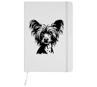 Azeeda A5 'Chinese Crested Dog Portrait' White Hardcover Ruled Notebook (NB00094753)
